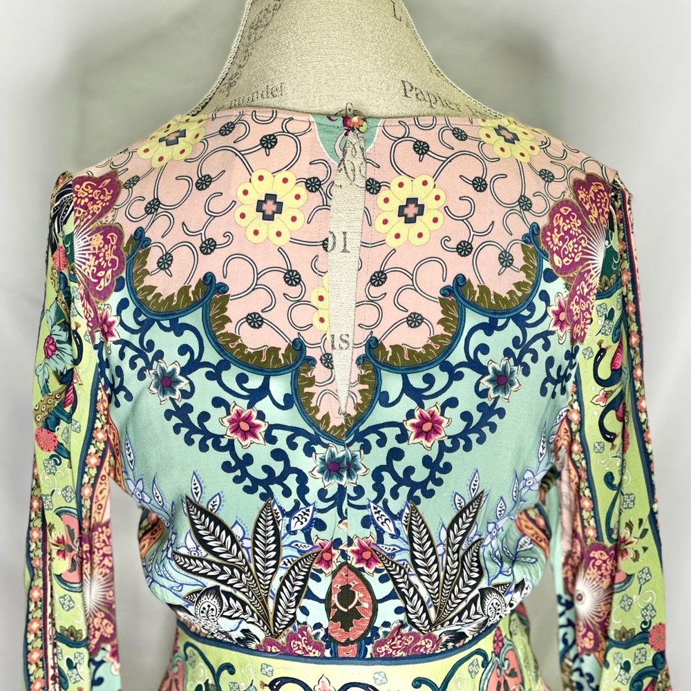 Farm Rio for Anthropologie Bohemian Caversham Floral Print Romper - Picture 11 of 12